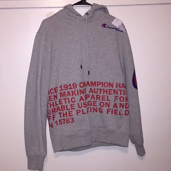 champion hoodie behind the label